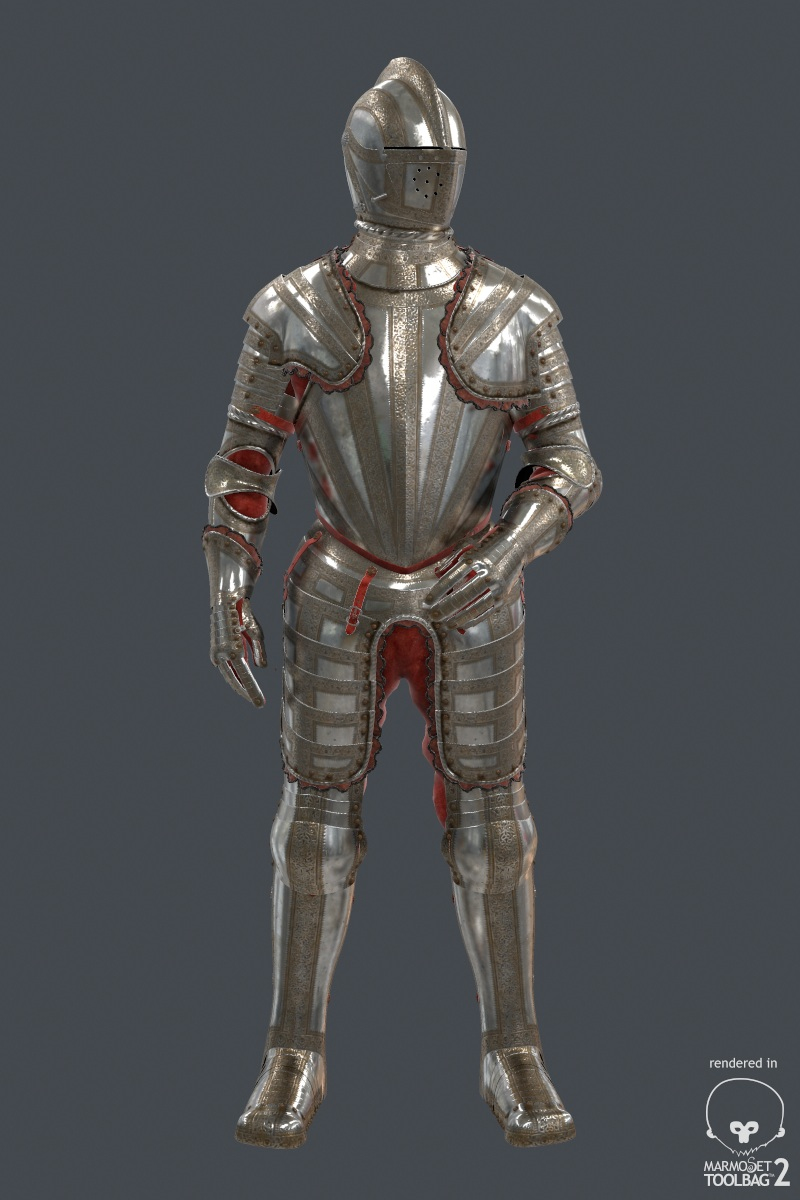 3d knight armor