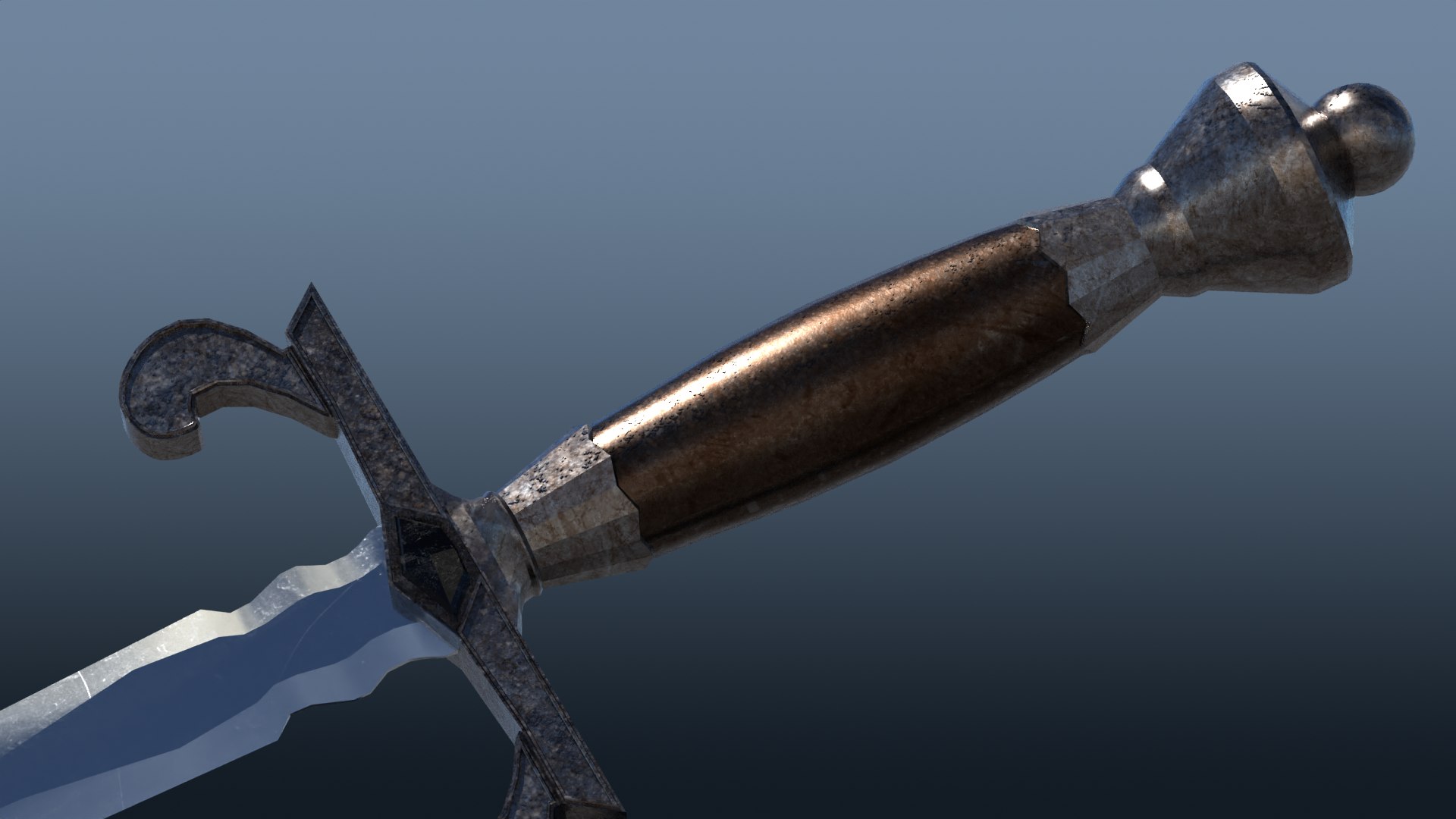 Medieval Dagger With Jewel 3D - TurboSquid 2251359