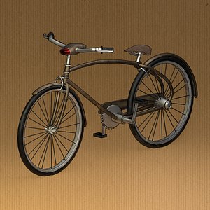 Cartoon Bicycle - Game Asset 3D model