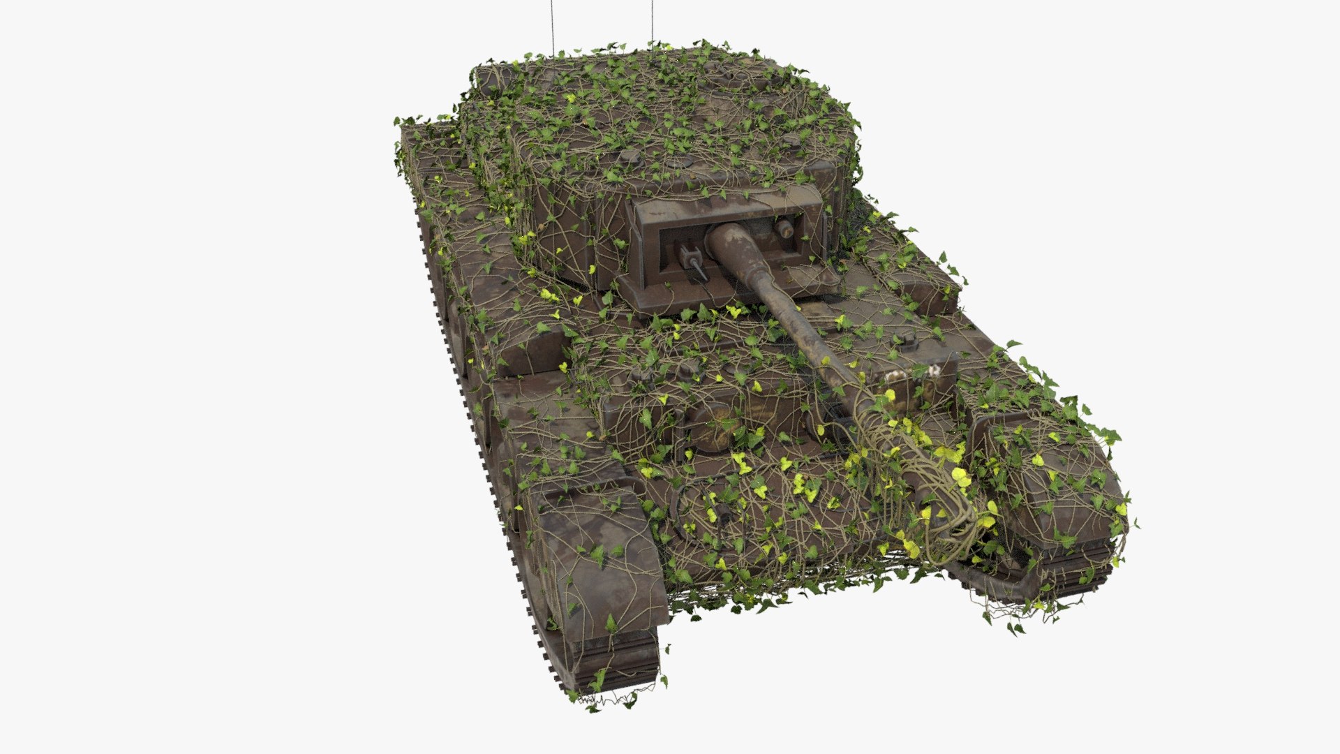 4K Realistic Low Poly Abandoned Tank 3D - TurboSquid 2145434