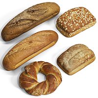 8K 3D Scanned Artisan Bread and Fresh Bakery Bundle