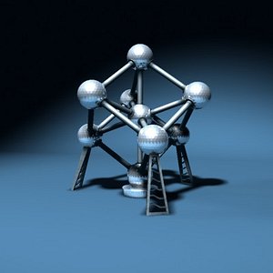 atomium landmark 3d model