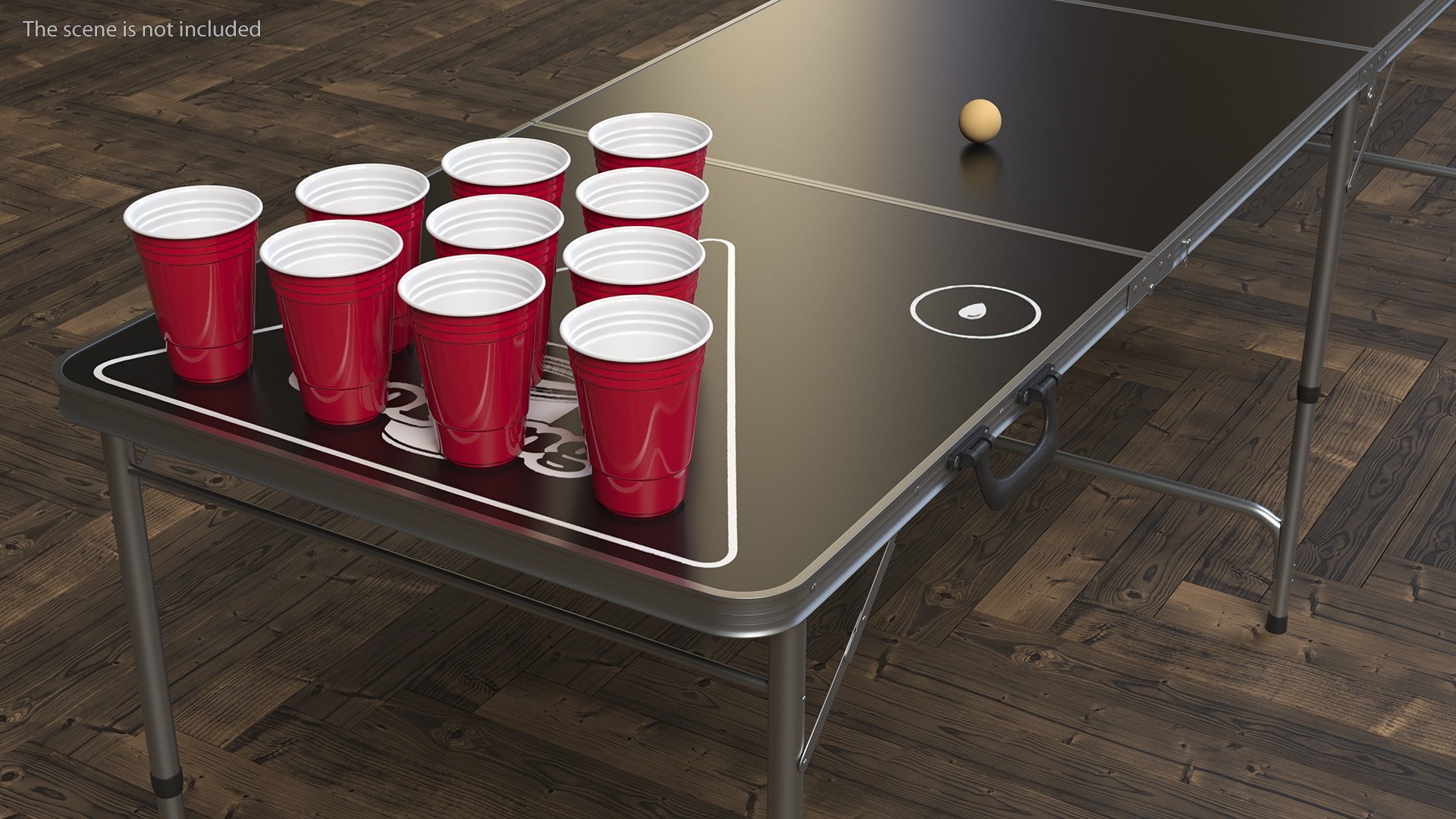 3D Beer Pong Table Black - TurboSquid 1792861