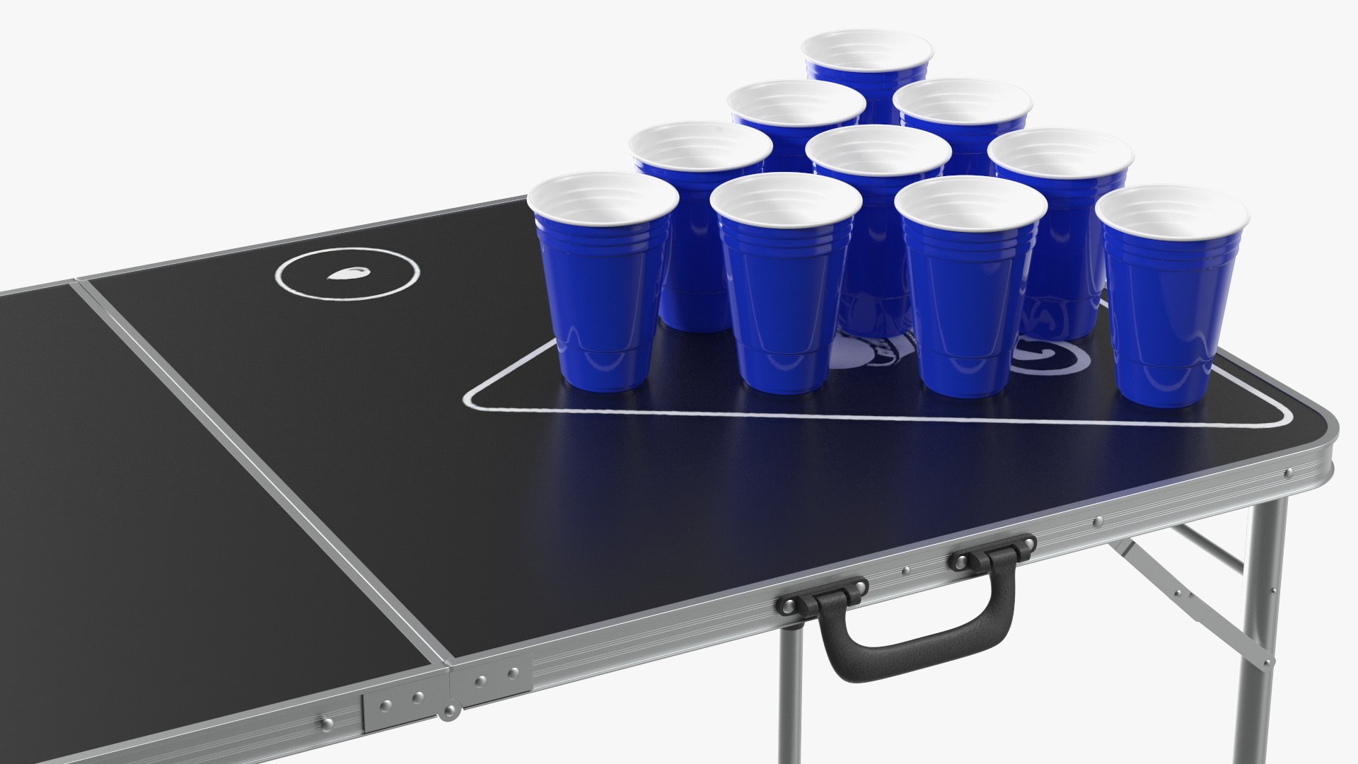 3D Beer Pong Table Black - TurboSquid 1792861