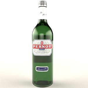 3D Pernod Alcohol Bottle