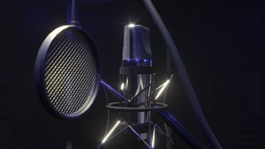 Hip Hop Studio Microphone 3D model