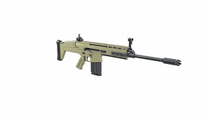 Scar Gun 3D model - 3Ds Max 2018