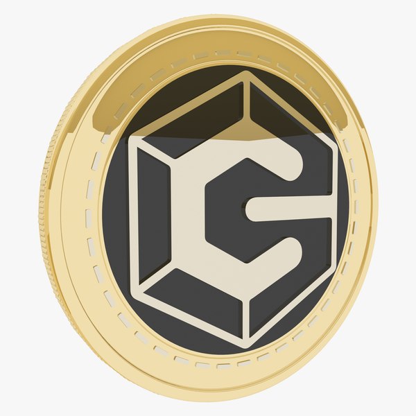 3D model Credit Tag Chain Cryptocurrency Gold Coin