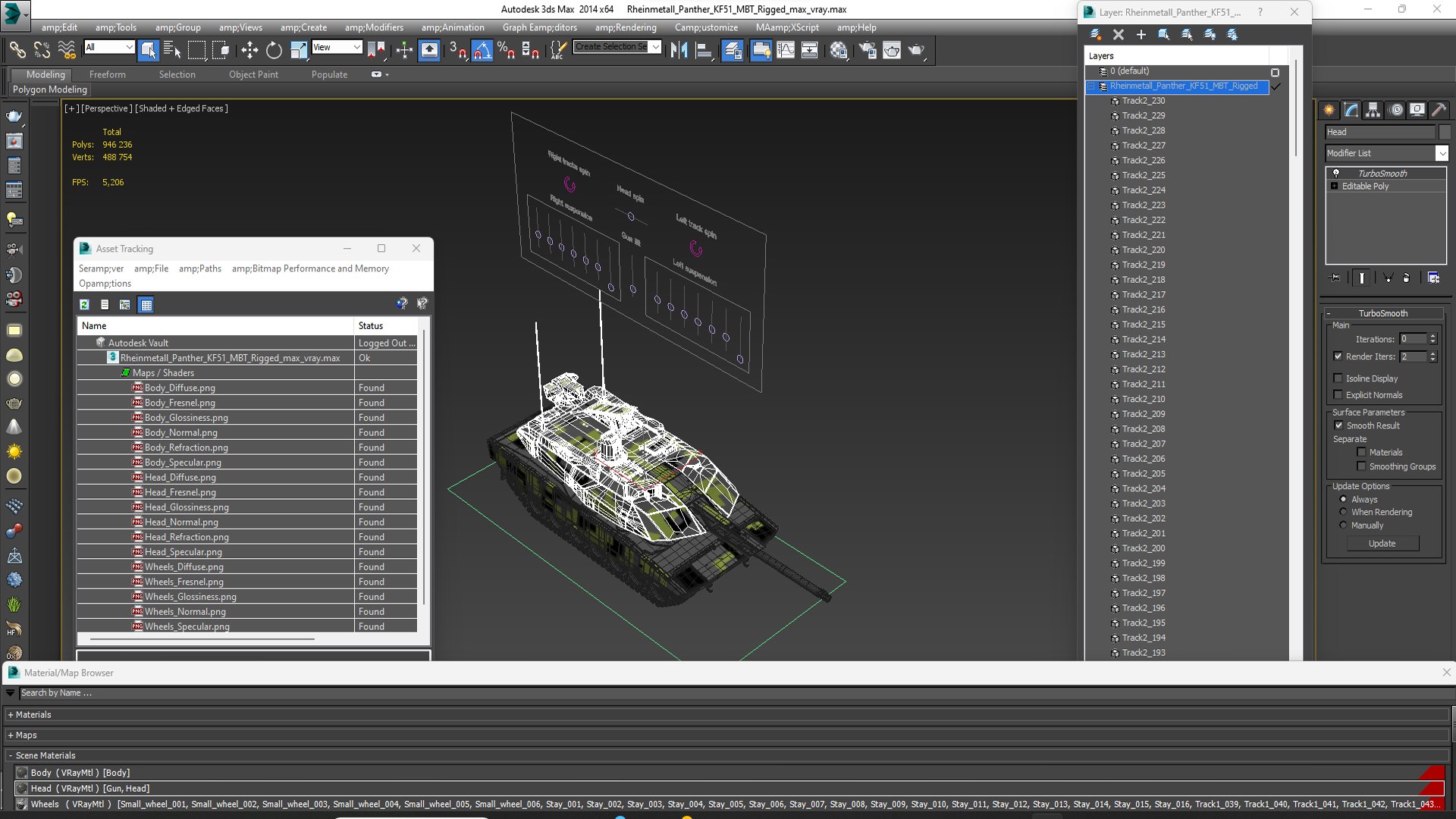 3D Rheinmetall Panther KF51 MBT Rigged Model - TurboSquid 2202517