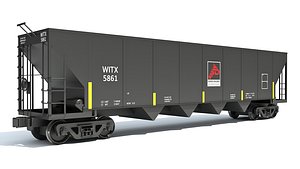 3D model railroad hopper car