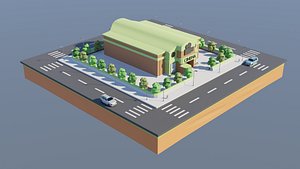 Low poly Cinema Theater