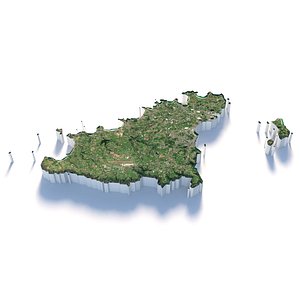 Guernsey Terrain Map