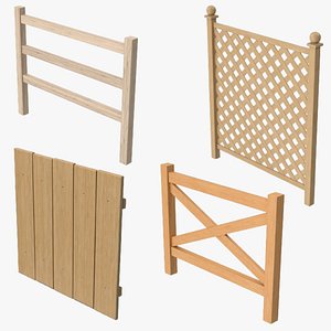 Wood Fences Collection model