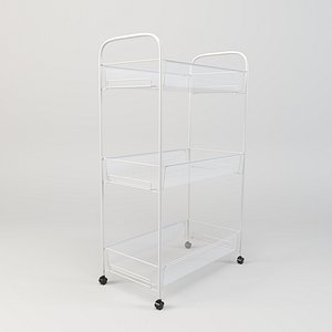 Three tire kitchen rack 3D model