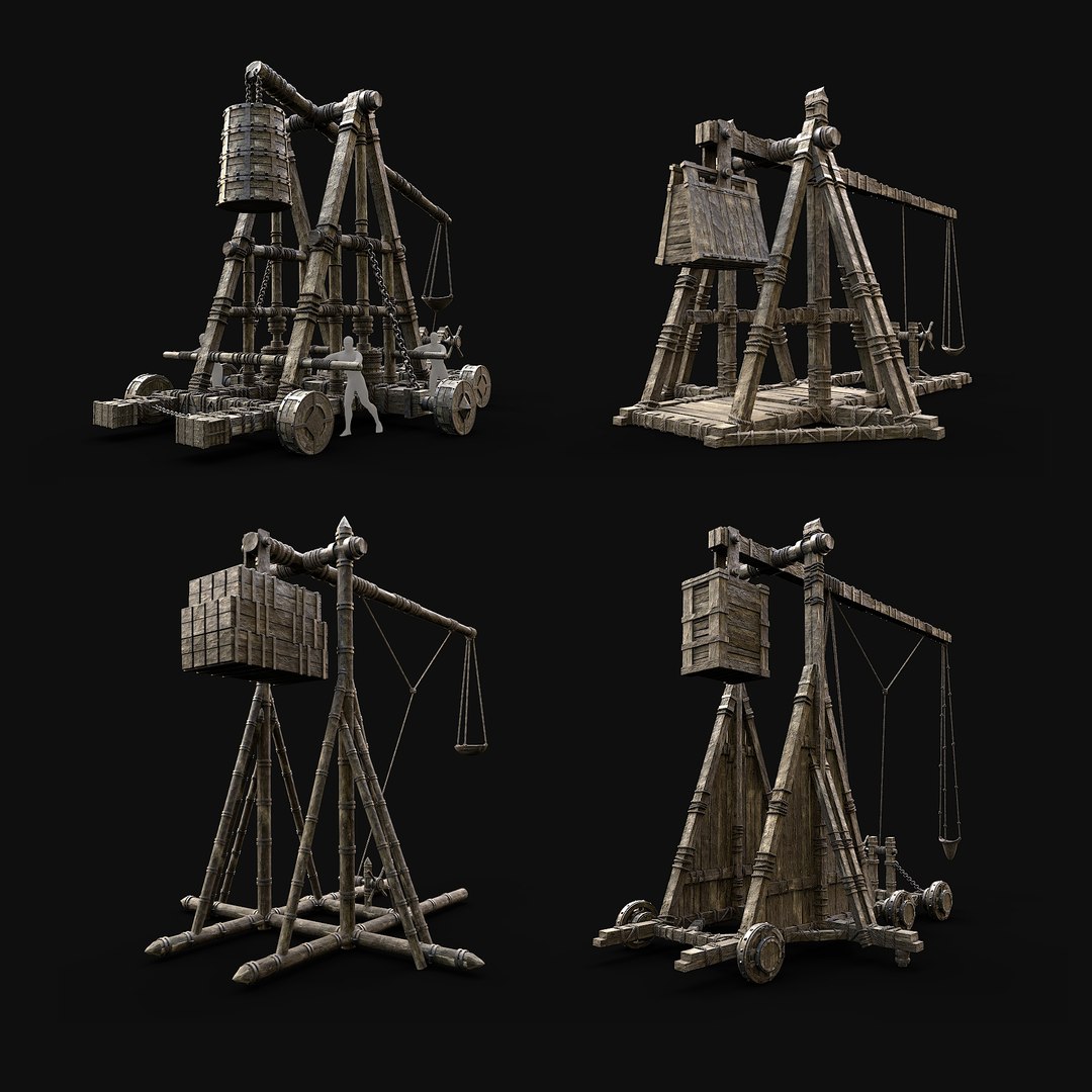 TREBUCHET CATAPULT WAR MACHINE SIEGE ENGINE PACK COLLECTION 3D https://p.turbosquid.com/ts-thumb/GC/HPsIb7/9I/4trebuchets0/png/1649197187/1920x1080/fit_q87/36630b0d5425f3c07def6bc79fb31cb0943cfdf1/4trebuchets0.jpg