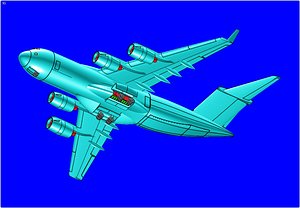 c-17b strategic cargo aircraft 3d model