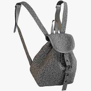 3D realistic women s backpack