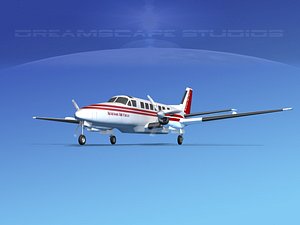 beechcraft air 3d obj