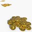 Game Ready Low Poly Coin Pile Collection