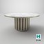 3D Cypher White Marble Dining Table