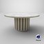3D Cypher White Marble Dining Table