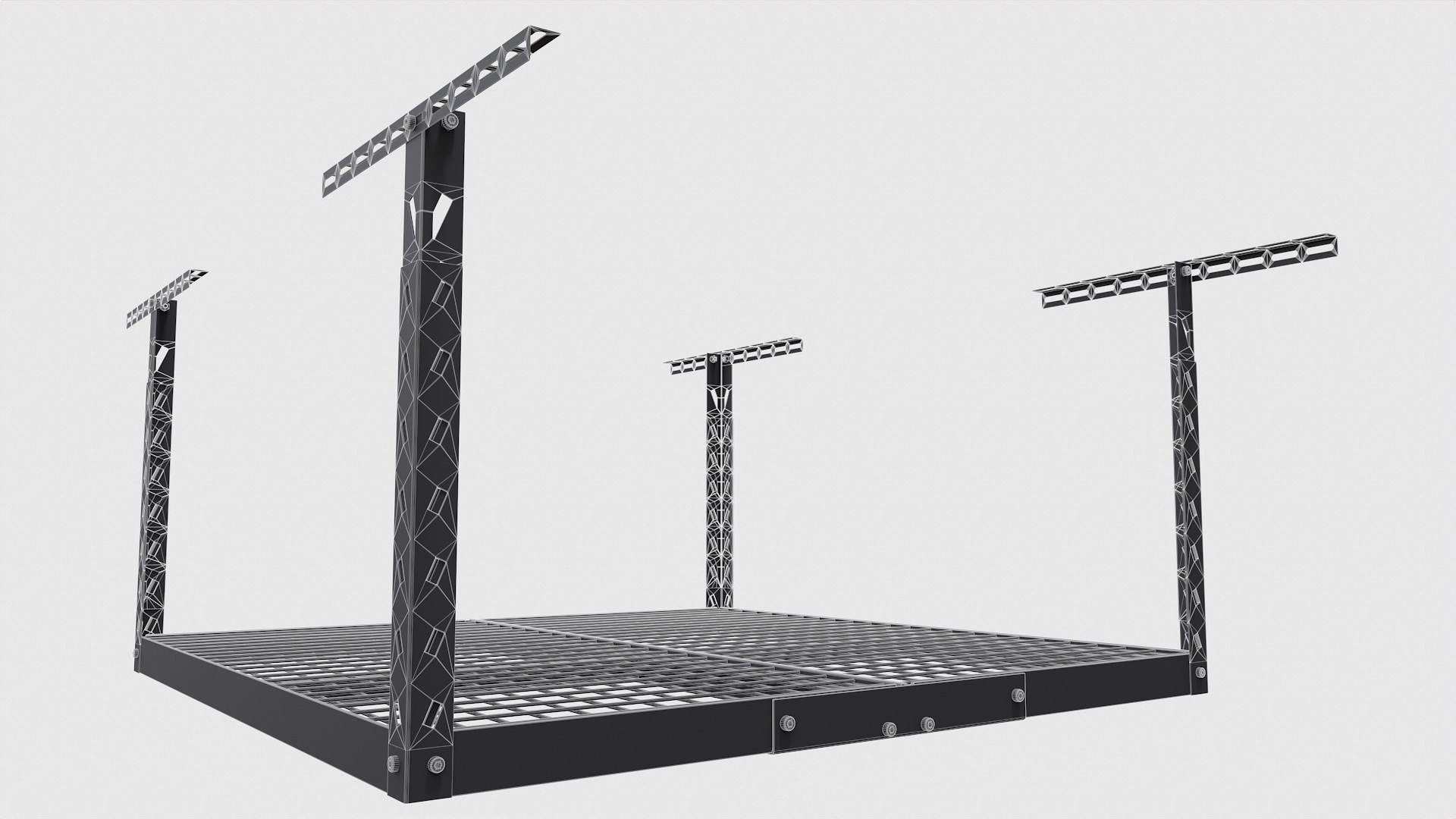 1 Overhead Storage Rack 1200 X 1200 3D - TurboSquid 2053467