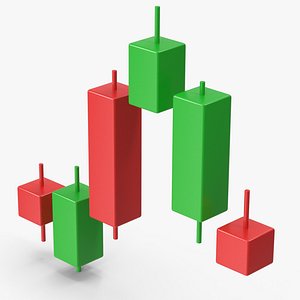 Colorful Candlestick Chart 3D model