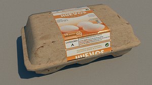 egg carton package lowpoly