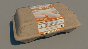 egg carton package lowpoly