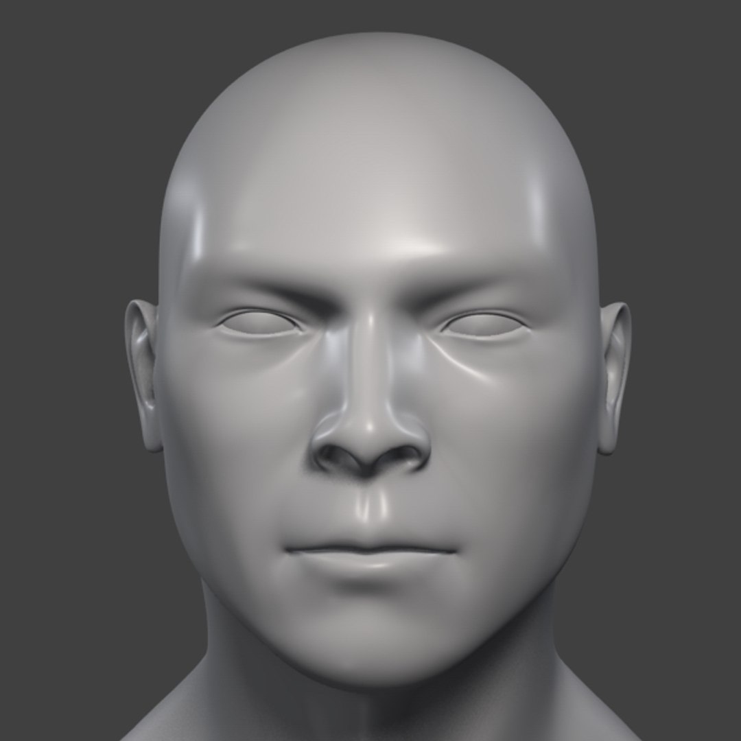 3d Model Realistic Male Head