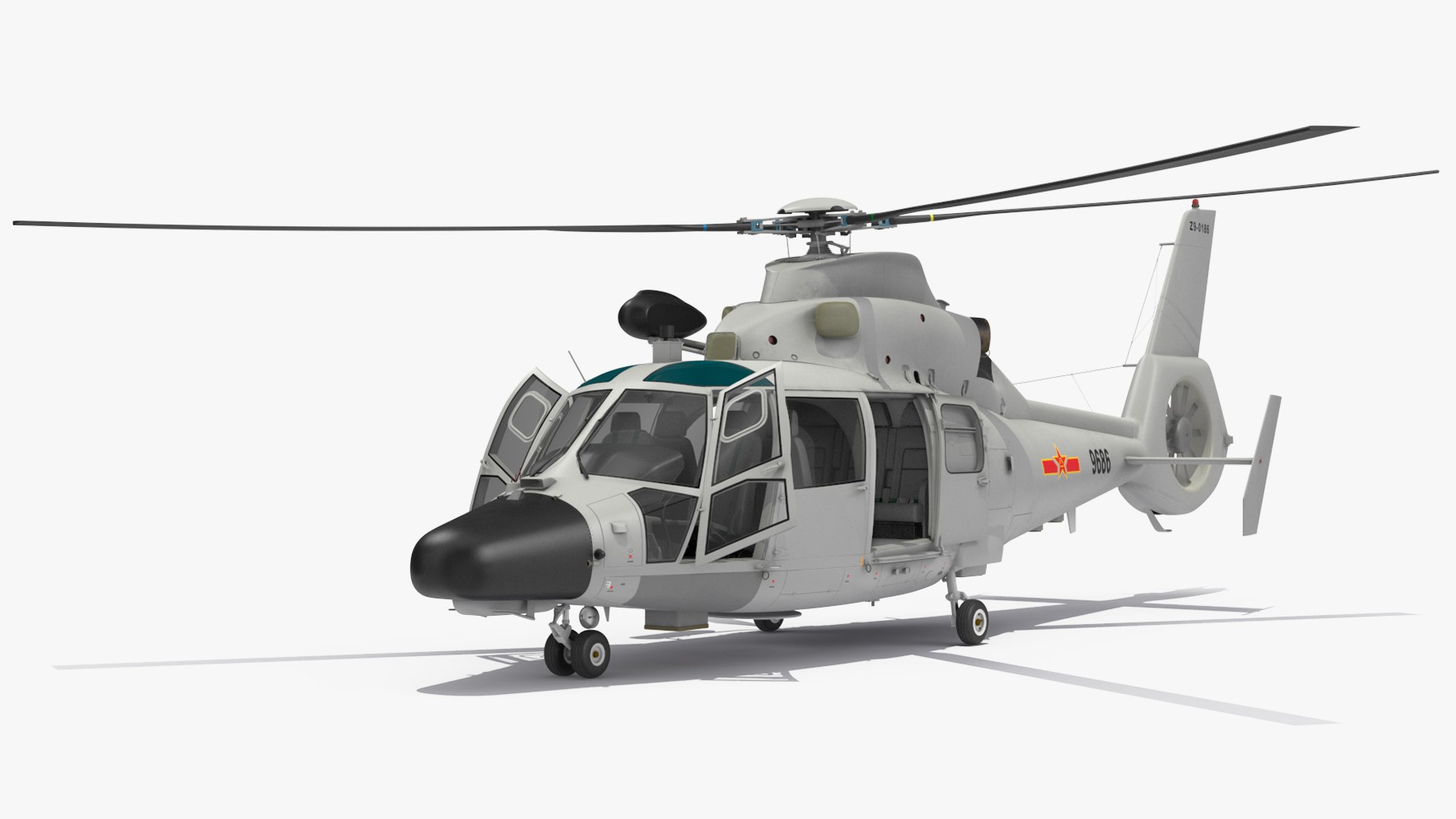 Harbin Z-9 Haitun Rigged for Cinema 4D 3D model preview