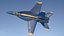 3D Blue Angels F18 Super Hornet SC model
