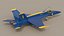 3D Blue Angels F18 Super Hornet SC model