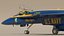 3D Blue Angels F18 Super Hornet SC model