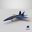 3D Blue Angels F18 Super Hornet SC model