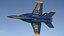 3D Blue Angels F18 Super Hornet SC model