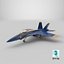3D Blue Angels F18 Super Hornet SC model