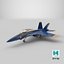 3D Blue Angels F18 Super Hornet SC model