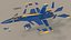3D Blue Angels F18 Super Hornet SC model