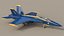 3D Blue Angels F18 Super Hornet SC model