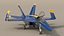 3D Blue Angels F18 Super Hornet SC model