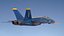 3D Blue Angels F18 Super Hornet SC model