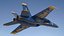 3D Blue Angels F18 Super Hornet SC model