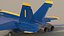 3D Blue Angels F18 Super Hornet SC model