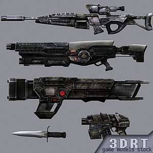 sci-fi firearms 3d model