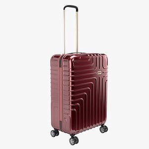 3D suitcase case red model