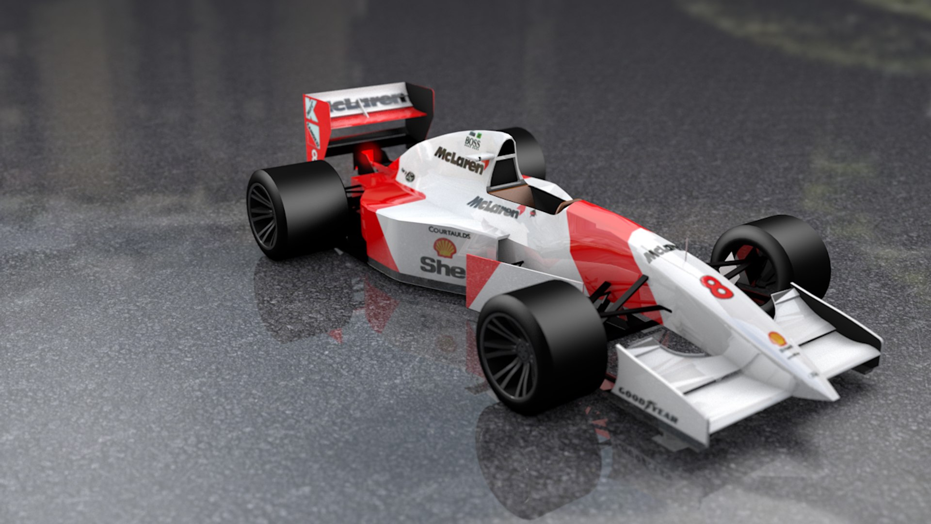 F1 Mclaren Senna Race Car 3D Model - TurboSquid 1414018