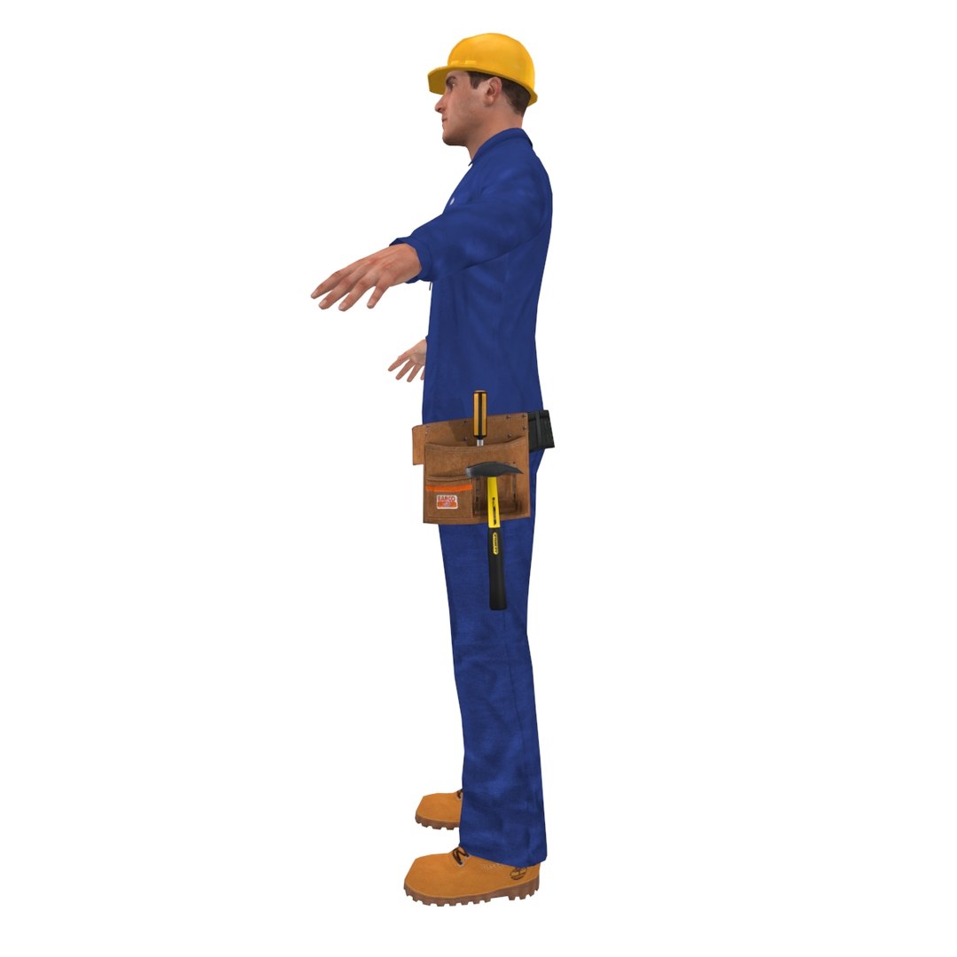 3d model worker man
