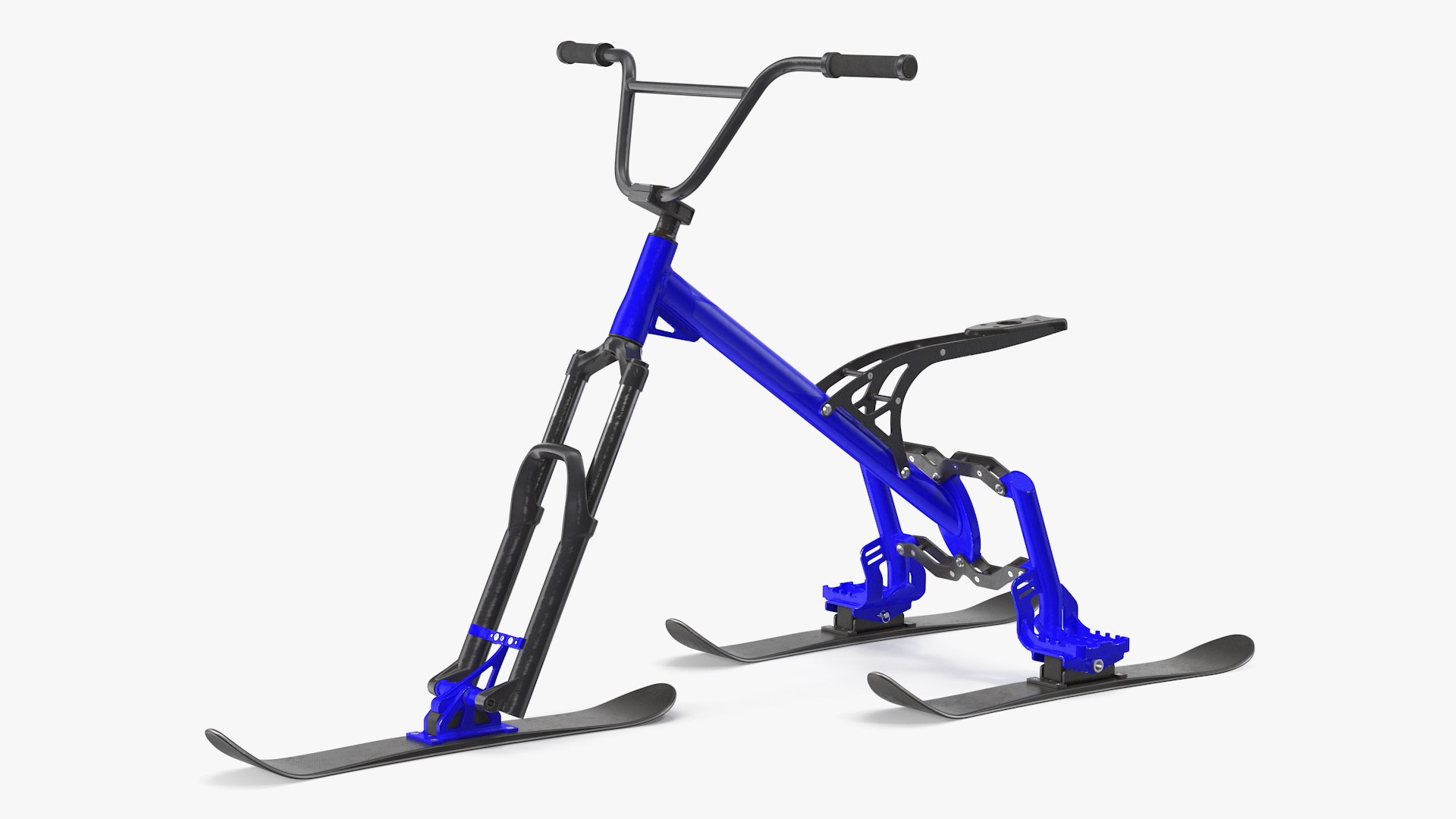 Snow Bike Blue 3D model preview