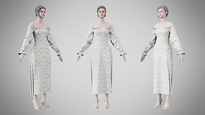 Dress 12 Pastel Confetti Abstract 3D model